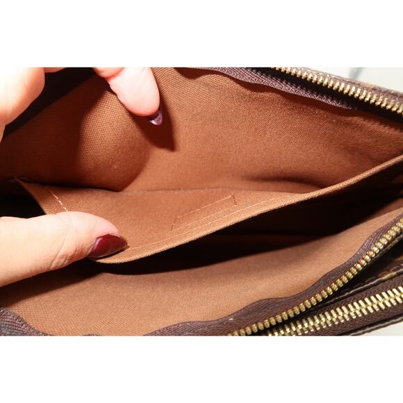 Louis Vuitton Leather Monogram Canvas Multi Pochette Crossbody Bag Khaki - Picture 6 of 12